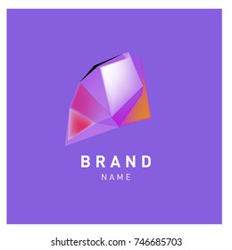 Abstract Vector Geometric 3d gradient Logo Brand Company Design Template
