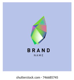 Abstract Vector Geometric 3d gradient Logo Brand Company Design Template