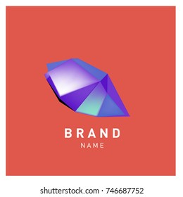 Abstract Vector Geometric 3d gradient Logo Brand Company Design Template