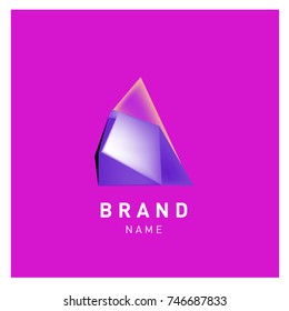 Abstract Vector Geometric 3d gradient Logo Brand Company Design Template