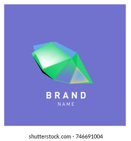 Abstract Vector Geometric 3d gradient Logo Brand Company Design Template