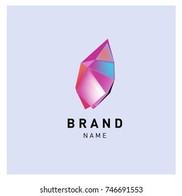 Abstract Vector Geometric 3d gradient Logo Brand Company Design Template