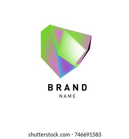 Abstract Vector Geometric 3d gradient Logo Brand Company Design Template