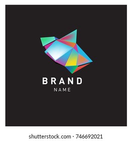 Abstract Vector Geometric 3d gradient Logo Brand Company Design Template