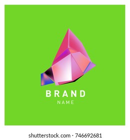 Abstract Vector Geometric 3d gradient Logo Brand Company Design Template