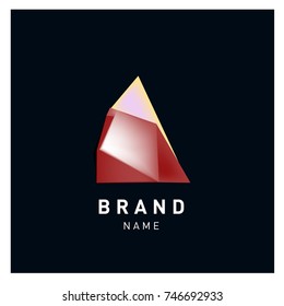 Abstract Vector Geometric 3d gradient Logo Brand Company Design Template