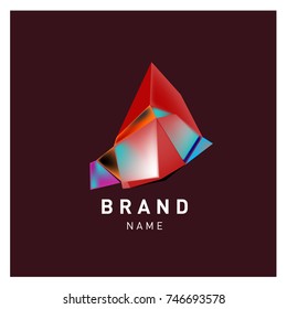 Abstract Vector Geometric 3d gradient Logo Brand Company Design Template