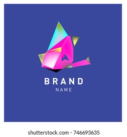 Abstract Vector Geometric 3d gradient Logo Brand Company Design Template