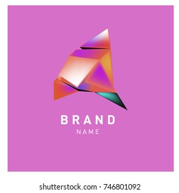 Abstract Vector Geometric 3d gradient Logo Brand Company Design Template