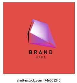 Abstract Vector Geometric 3d gradient Logo Brand Company Design Template