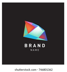 Abstract Vector Geometric 3d gradient Logo Brand Company Design Template