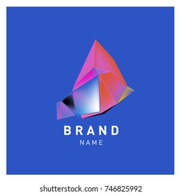 Abstract Vector Geometric 3d gradient Logo Brand Company Design Template
