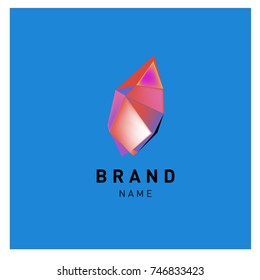 Abstract Vector Geometric 3d gradient Logo Brand Company Design Template