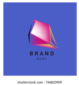 Abstract Vector Geometric 3d gradient Logo Brand Company Design Template