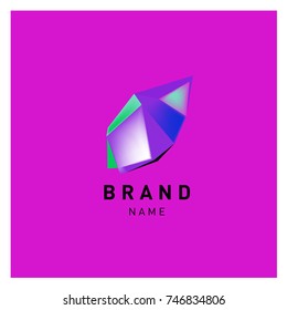 Abstract Vector Geometric 3d gradient Logo Brand Company Design Template