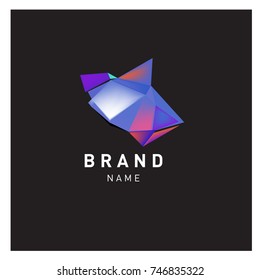 Abstract Vector Geometric 3d gradient Logo Brand Company Design Template