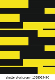 Abstract vector geometric background. Black and yellow horizontal lines. Template for cards, textiles, design, packaging and other uses.