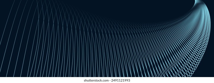 Abstract vector geometric background with blue glowing lines