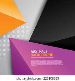 Abstract vector geometric background with bright triangle shapes, pattern for web, banner or  cover design