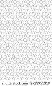 Fondo geométrico de Vector Abstractas con círculos de líneas negras delgadas.