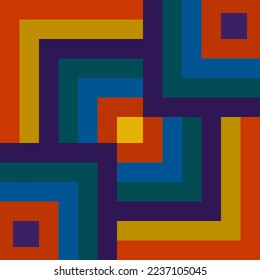 Abstract vector geometric background colorful design. Bauhaus style.