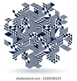 Abstract vector geometric background created with 3D cubes and shapes in isometric perspective, abstract city architecture, polygonal abstraction art, cubic style.