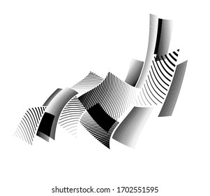 Abstract vector geometric background. Floating smooth soft figures.