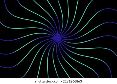 Abstract vector geometric background with irregularly shaped lines that are circularly distributed creating a sense of rotation and illusion