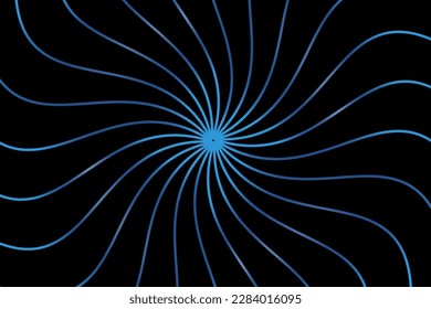 Abstract vector geometric background with irregularly shaped lines that are circularly distributed creating a sense of rotation and illusion