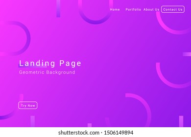 Abstract vector geometric background. Landing page for commercial business concept. Eps 10.