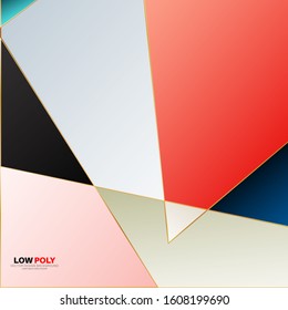 abstract vector geometric background. low poly pattern and lines. Vector Illustration  