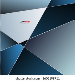 abstract vector geometric background. low poly pattern and lines. Vector Illustration  