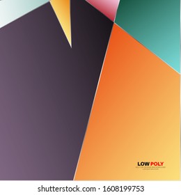 abstract vector geometric background. low poly pattern and lines. Vector Illustration 