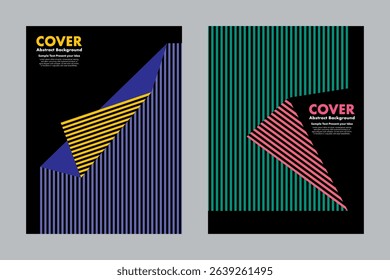 Abstract vector geometric background mimicking paper folding with pattern straight lines in a minimalist and simplicity style. Ideal for cover, poster, digital media, print presentation.
