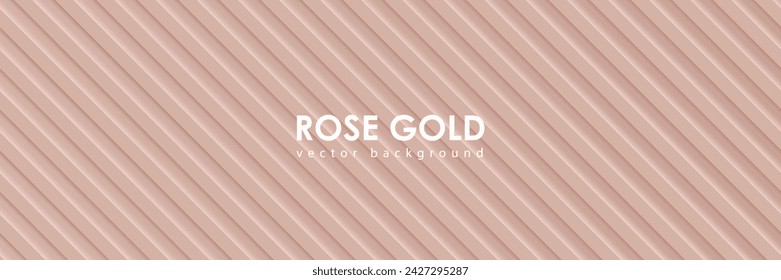 Abstrakter Vektor geometrischer Hintergrund in einem minimalistischen Stil in Schattierungen von zartem Roségold.