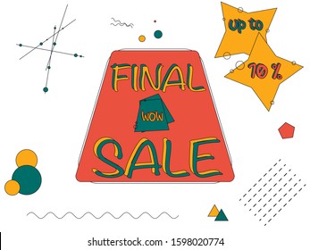 Abstract vector geometric background. Minimalistic colorful vector illustration. Vibrant wallpapers; futuristic UI design. Colorful future template for web, market, promotion sale.