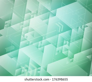 abstract vector geometric background in pastel green