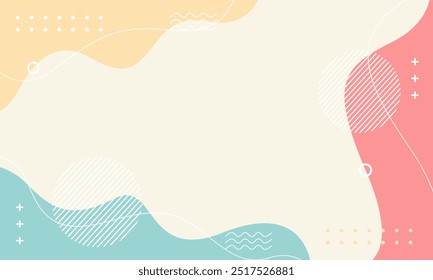 Fondo geométrico de Vector Abstractas en colores pastel. Ilustraciones de Fondo de pantalla con Formas orgánicas. Adecuado para Plantillas, carteles, cubiertas, Anuncios, Web y páginas