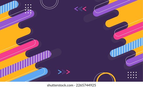 Abstract vector geometric background. Purple wallpaper background with colorful abstract shapes. Suitable for templates, banners, posters, covers and others