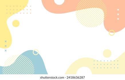 Abstract Vector Geometric Background. Wallpaper illustrations backdrop in pastel colors. Suitable for covers, poster designs, templates, banners and others