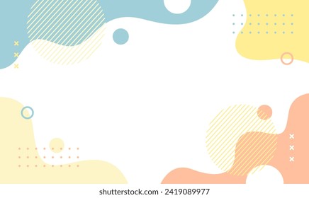 Abstract Vector Geometric Background. Wallpaper illustrations backdrop in pastel colors. Suitable for covers, poster designs, templates, banners and others