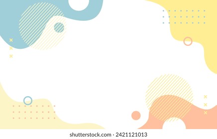 Abstract Vector Geometric Background. Wallpaper illustrations backdrop in pastel colors. Suitable for covers, poster designs, templates, banners and others