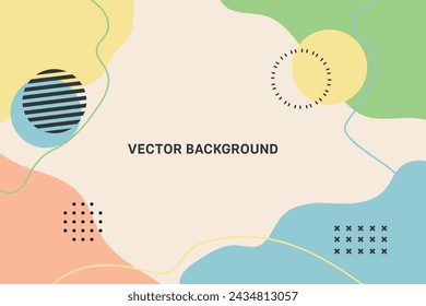 Fondo geométrico abstracto del vector. Fondo de pantalla ilustraciones en colores pastel. Adecuado para cubiertas, diseños de póster, plantillas, banners