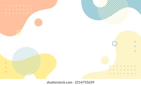 Abstract Vector Geometric Background. Wallpaper illustrations backdrop in pastel colors. Suitable for covers, poster designs, templates, banners and others