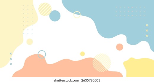Abstract Vector Geometric Background. Wallpaper illustrations backdrop in pastel colors. Suitable for covers, poster designs, templates, banners and others