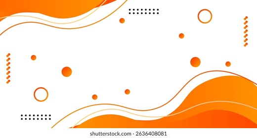 Fondo geométrico de Vector Abstractas. Fondo de ilustración de Fondo de pantalla en color degradado naranja. Adecuado para cubiertas, diseños de carteles, Plantillas, Anuncios, etc.