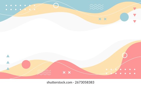Abstract Vector Geometric Background. Wallpaper illustrations backdrop in pastel colors. Suitable for covers, poster designs, templates, banners and others
