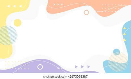 Abstract Vector Geometric Background. Wallpaper illustrations backdrop in pastel colors. Suitable for covers, poster designs, templates, banners and others
