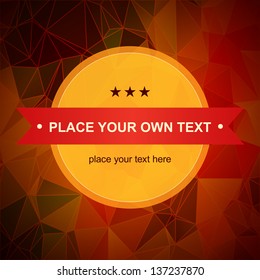 Abstract vector geometric background in warm colors. Vector background can be used for annual reports, book cover and other cases. Trendy background from many shapes.