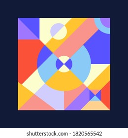 Abstract vector geometric background for your design. Bauhaus style.Vector illustration.